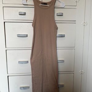 Zara Sleeveless Brown Midi Dress